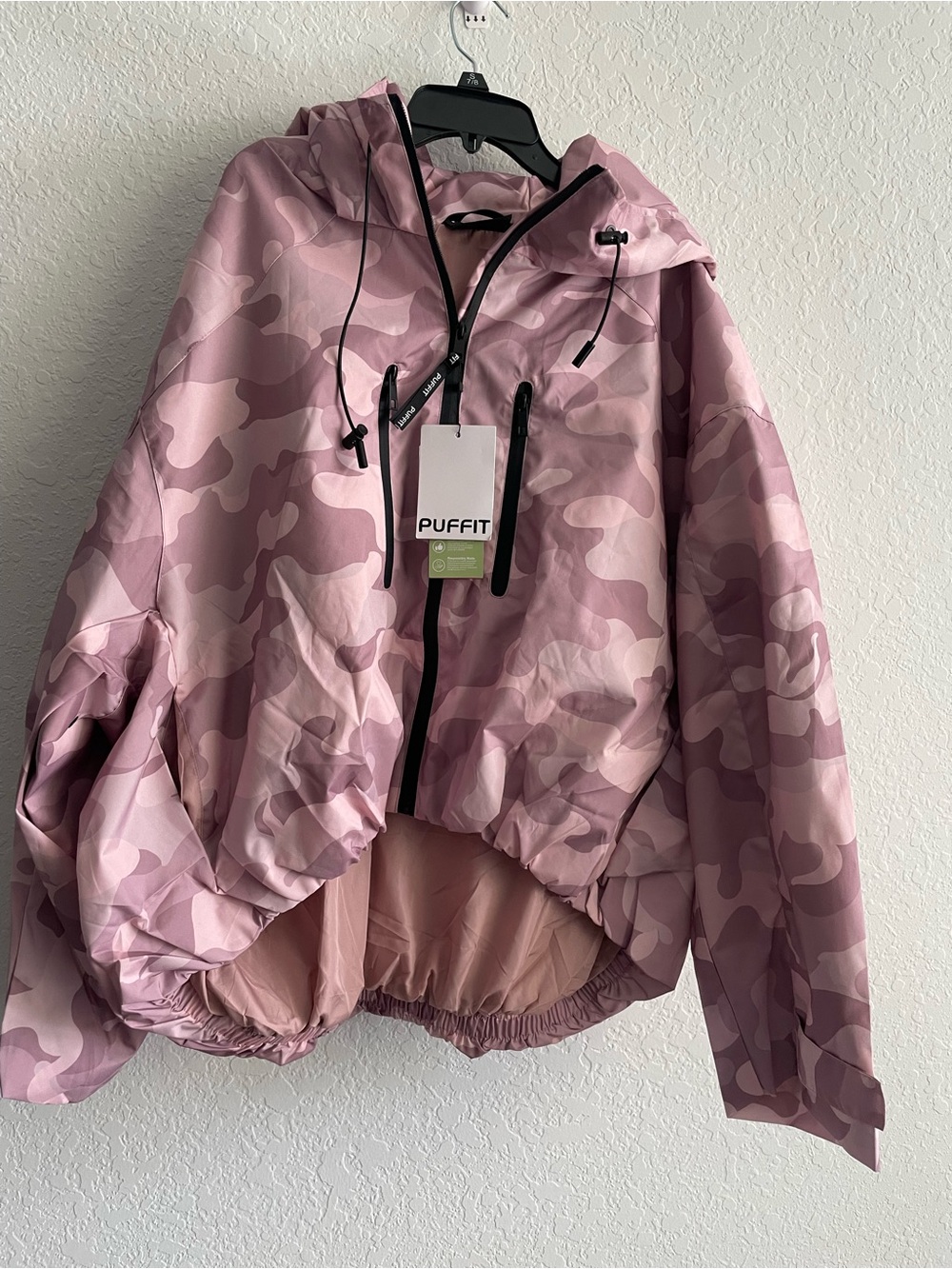 Pink Camo Hooded Ski Jacket - Women's Lightweight Snow Coat